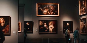 art gallery and paintings